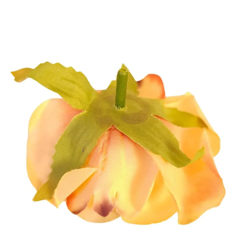 60 Peach Silk Rose Heads 3